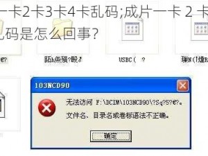 成片一卡2卡3卡4卡乱码;成片一卡 2 卡 3 卡 4 卡乱码是怎么回事？