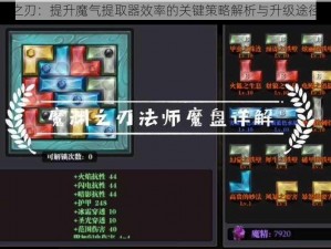 魔渊之刃：提升魔气提取器效率的关键策略解析与升级途径探寻