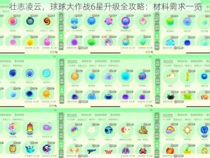 壮志凌云，球球大作战6星升级全攻略：材料需求一览