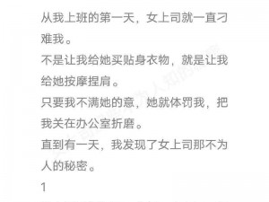 手开始不安分的上下游小说情节,美女上司的秘密