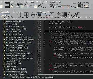 国外精产品 W灬源码——功能强大、使用方便的程序源代码