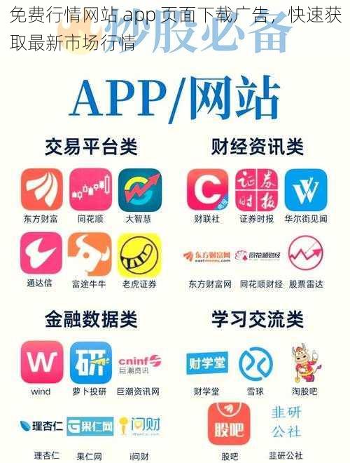 免费行情网站 app 页面下载广告，快速获取最新市场行情