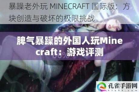 暴躁老外玩 MINECRAFT 国际版：方块创造与破坏的极限挑战