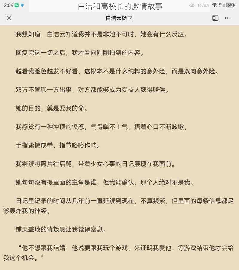 白洁和高校长的激情故事