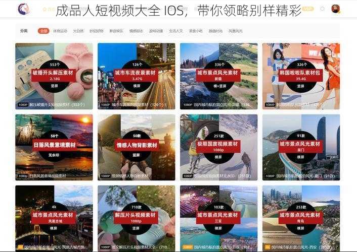 成品人短视频大全 IOS，带你领略别样精彩