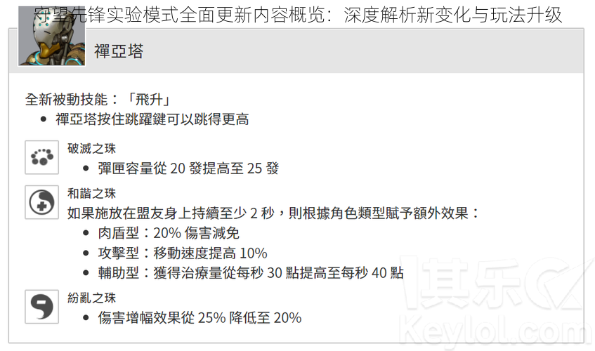 守望先锋实验模式全面更新内容概览：深度解析新变化与玩法升级