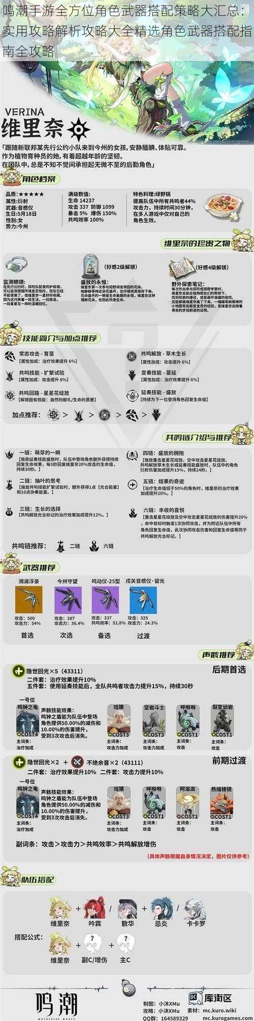 鸣潮手游全方位角色武器搭配策略大汇总：实用攻略解析攻略大全精选角色武器搭配指南全攻略