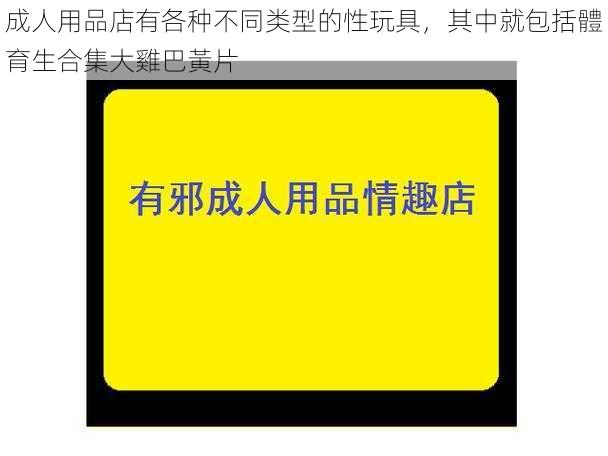 成人用品店有各种不同类型的性玩具，其中就包括體育生合集大雞巴黃片