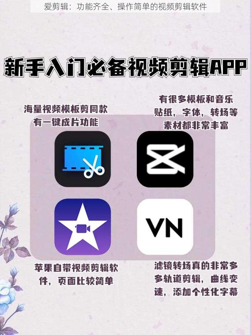 爱剪辑：功能齐全、操作简单的视频剪辑软件
