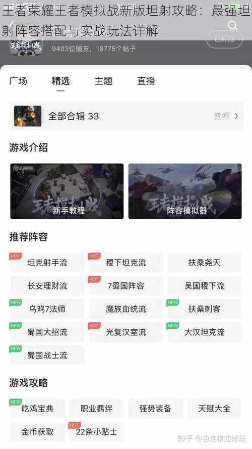 王者荣耀王者模拟战新版坦射攻略：最强坦射阵容搭配与实战玩法详解
