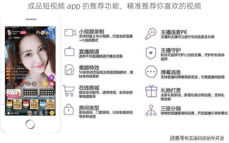 成品短视频 app 的推荐功能，精准推荐你喜欢的视频