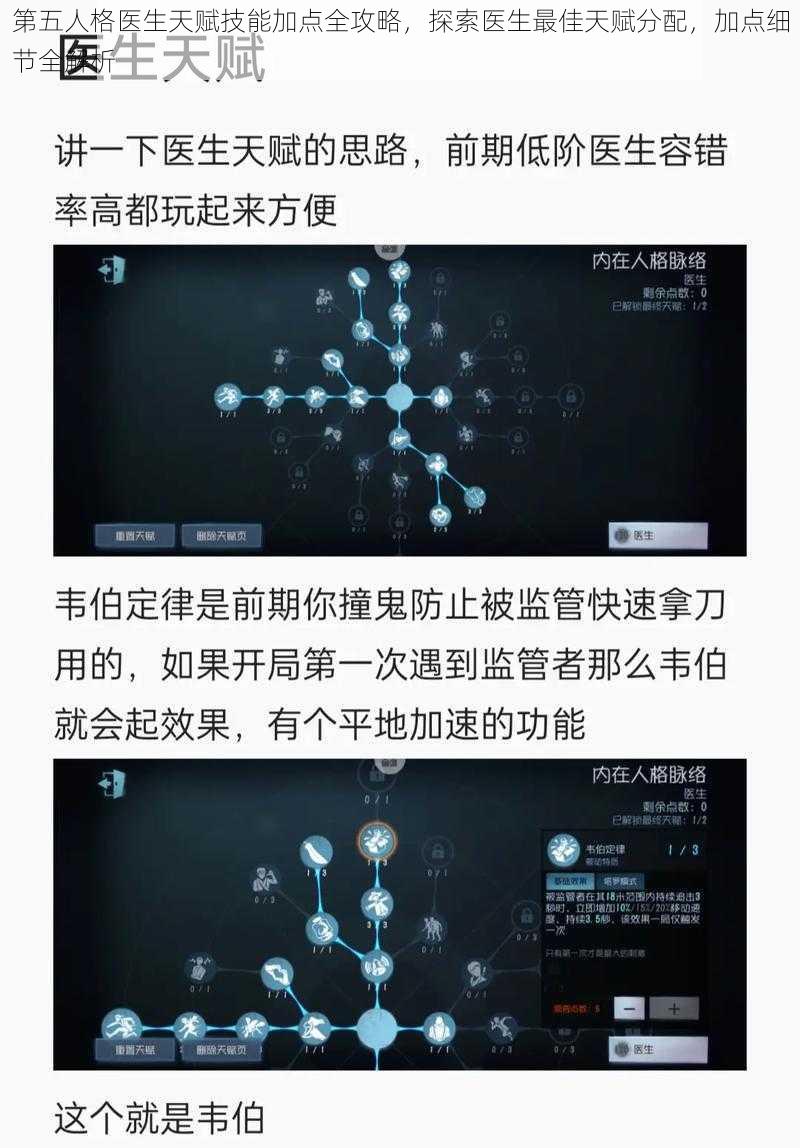 第五人格医生天赋技能加点全攻略，探索医生最佳天赋分配，加点细节全解析