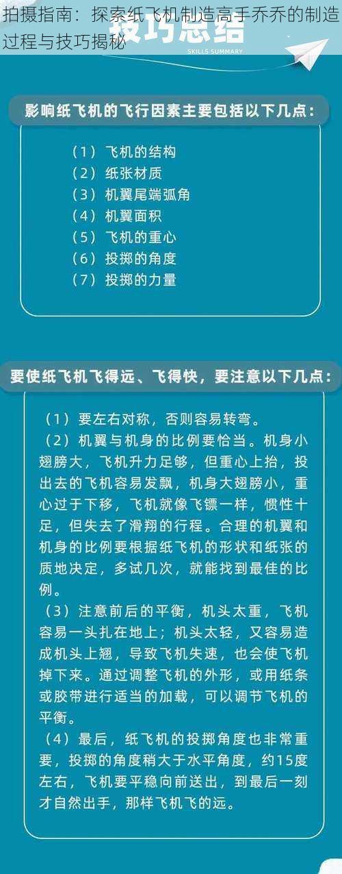 拍摄指南：探索纸飞机制造高手乔乔的制造过程与技巧揭秘