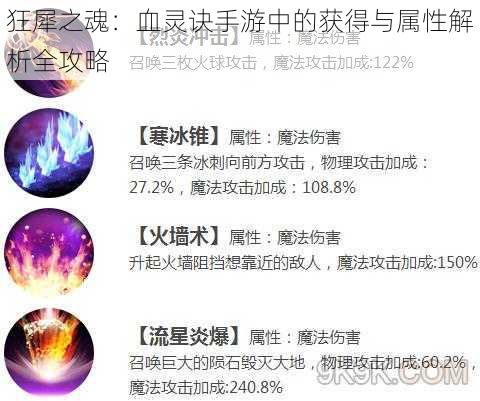 狂犀之魂：血灵诀手游中的获得与属性解析全攻略