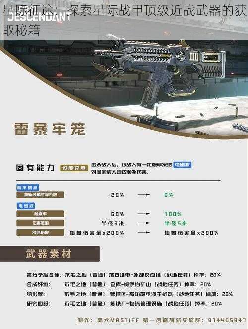 星际征途：探索星际战甲顶级近战武器的获取秘籍