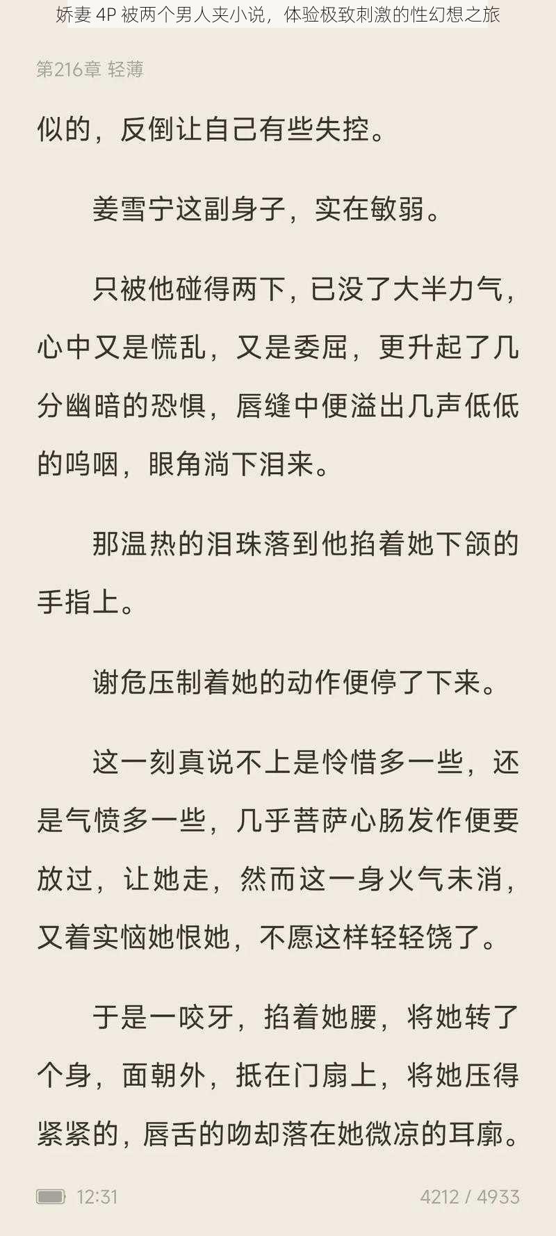 娇妻 4P 被两个男人夹小说，体验极致刺激的性幻想之旅