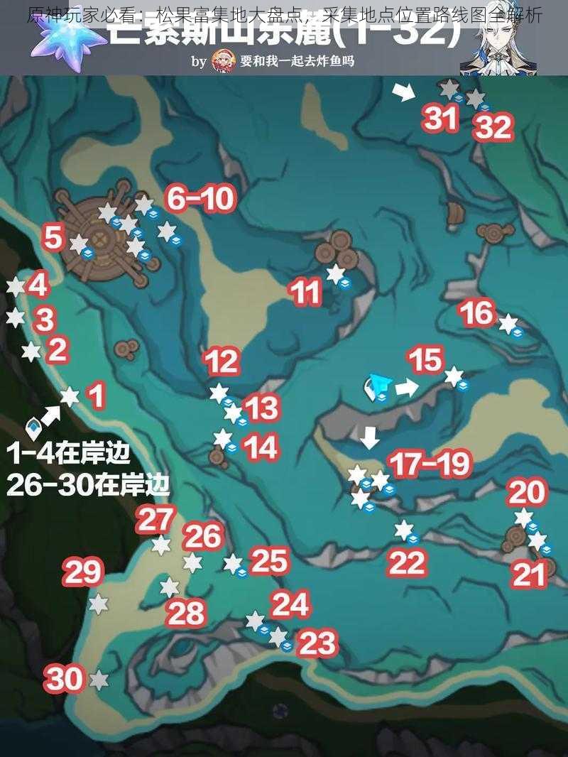 原神玩家必看：松果富集地大盘点，采集地点位置路线图全解析