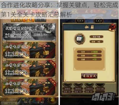 合作进化攻略分享：掌握关键点，轻松完成第1关全关卡攻略汇总解析