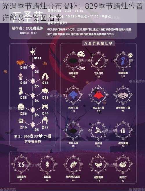 光遇季节蜡烛分布揭秘：829季节蜡烛位置详解及一览图指南