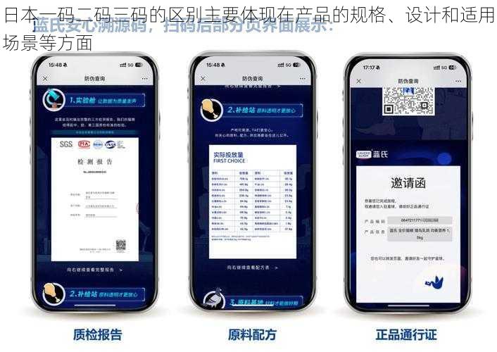日本一码二码三码的区别主要体现在产品的规格、设计和适用场景等方面