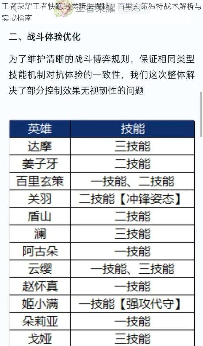 王者荣耀王者快跑另类玩法揭秘：百里玄策独特战术解析与实战指南