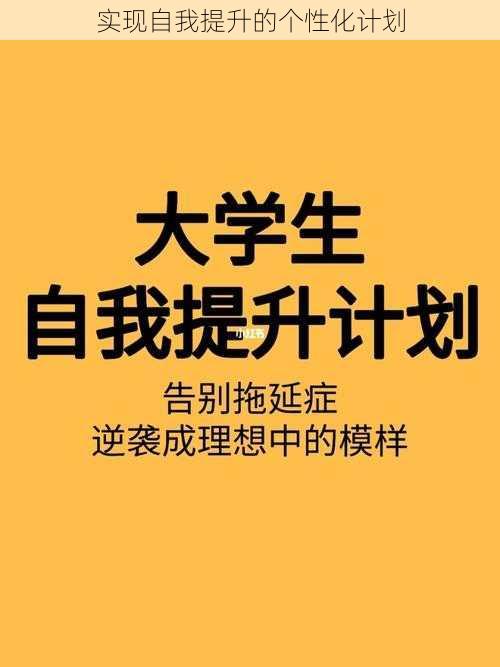 实现自我提升的个性化计划