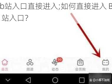 b站入口直接进入;如何直接进入 B 站入口？