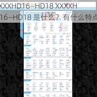 XXXXHD16—HD18 XXXXHD16—HD18 是什么？有什么特点？