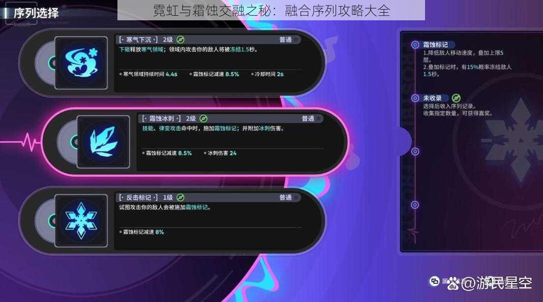 霓虹与霜蚀交融之秘：融合序列攻略大全