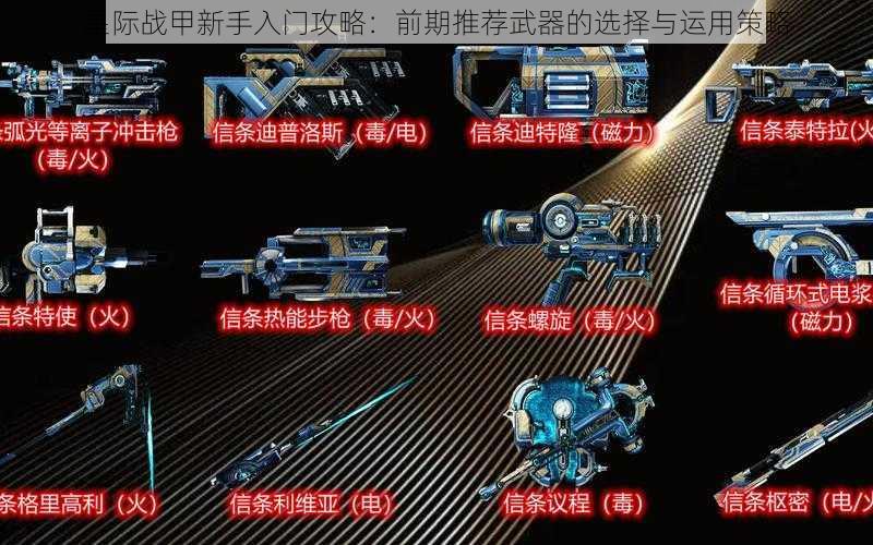 星际战甲新手入门攻略：前期推荐武器的选择与运用策略