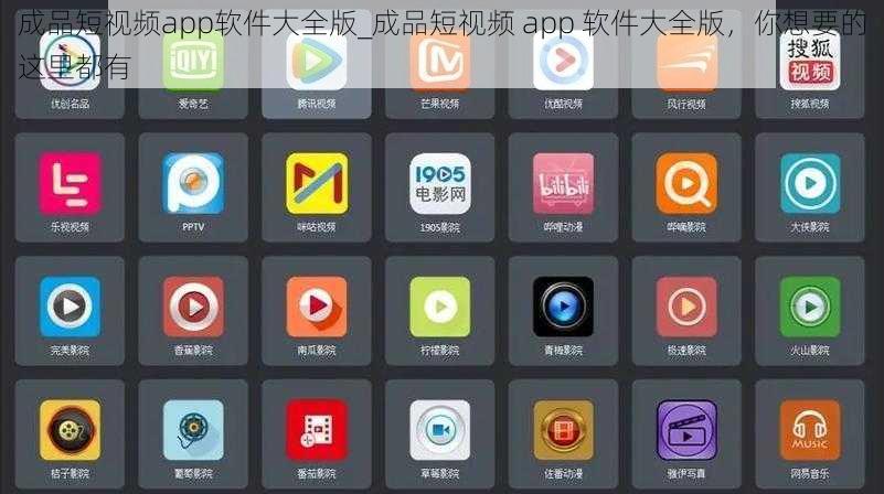 成品短视频app软件大全版_成品短视频 app 软件大全版，你想要的这里都有