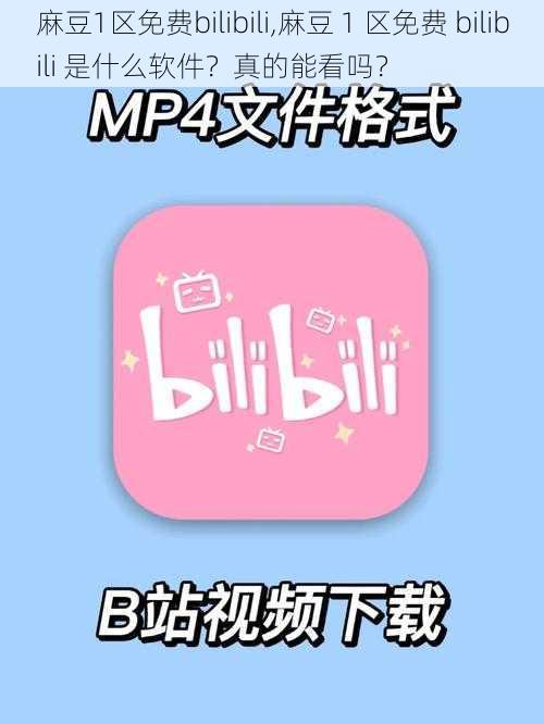 麻豆1区免费bilibili,麻豆 1 区免费 bilibili 是什么软件？真的能看吗？