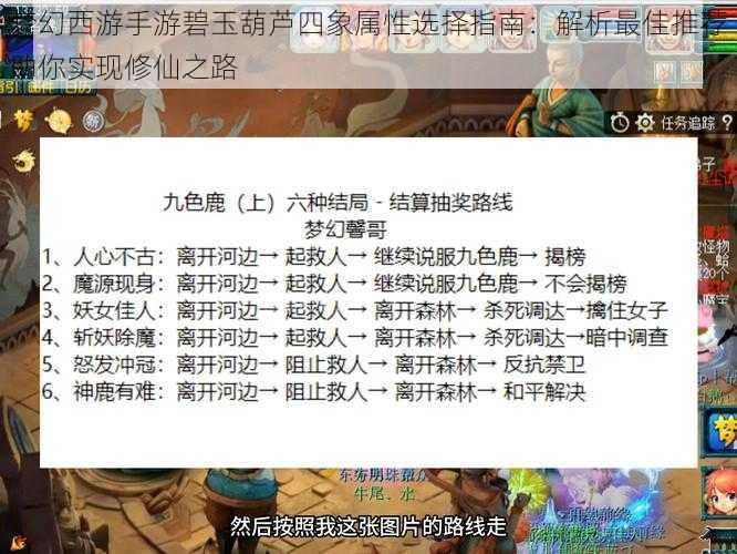 梦幻西游手游碧玉葫芦四象属性选择指南：解析最佳推荐助你实现修仙之路