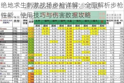 绝地求生刺激战场步枪详解：全面解析步枪性能、使用技巧与伤害数据攻略