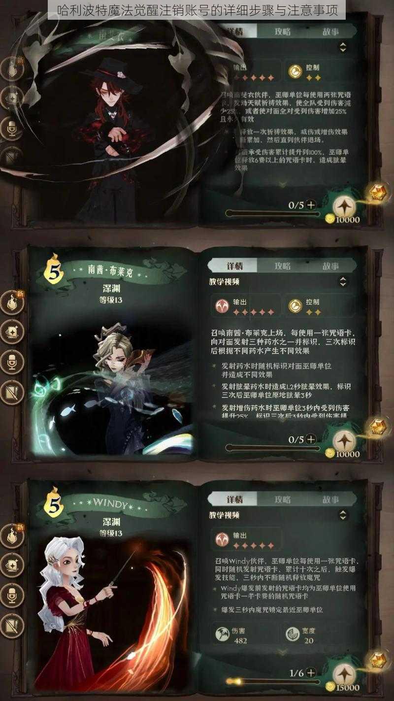 哈利波特魔法觉醒注销账号的详细步骤与注意事项