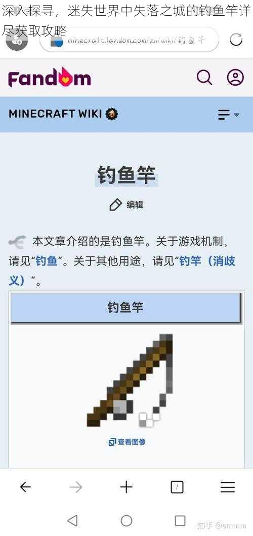 深入探寻,迷失世界中失落之城的钓鱼竿详尽获取攻略