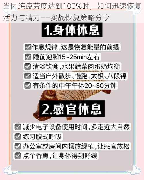 当团练疲劳度达到100%时，如何迅速恢复活力与精力——实战恢复策略分享