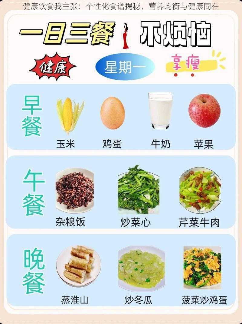 健康饮食我主张：个性化食谱揭秘，营养均衡与健康同在