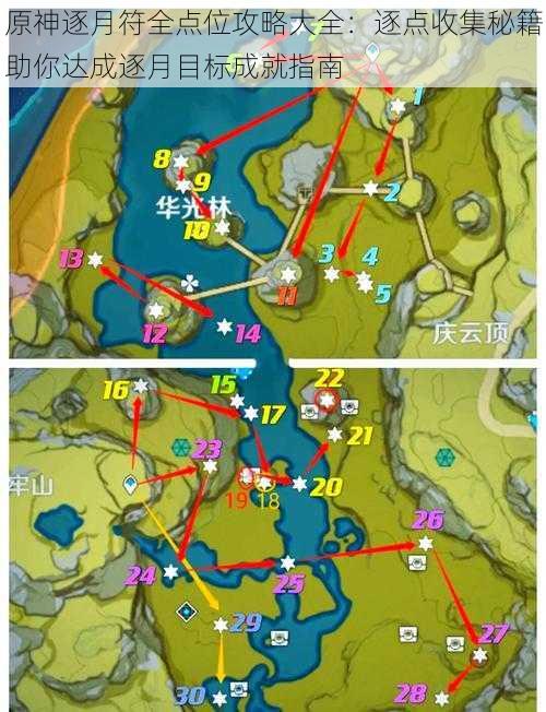 原神逐月符全点位攻略大全：逐点收集秘籍助你达成逐月目标成就指南