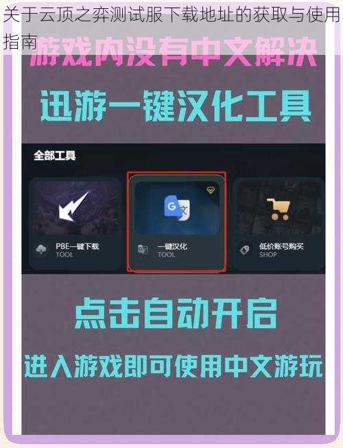 关于云顶之弈测试服下载地址的获取与使用指南