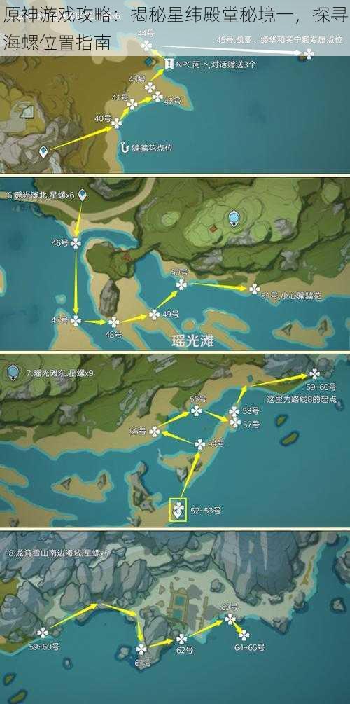原神游戏攻略:揭秘星纬殿堂秘境一,探寻海螺位置指南