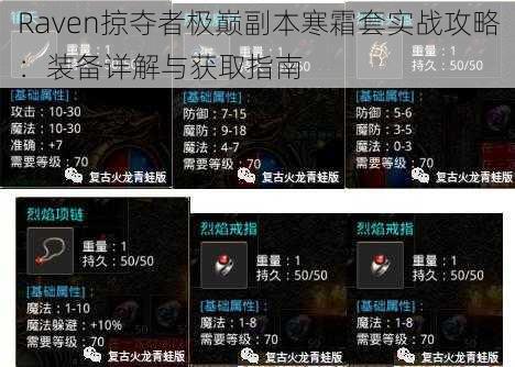 Raven掠夺者极巅副本寒霜套实战攻略:装备详解与获取指南