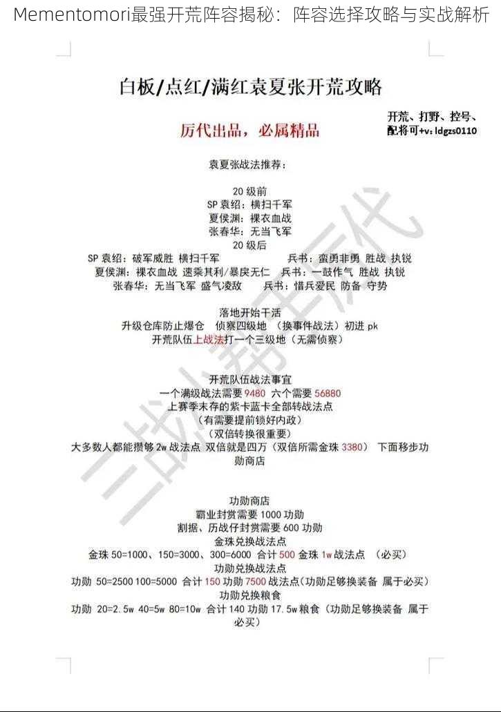 Mementomori最强开荒阵容揭秘:阵容选择攻略与实战解析