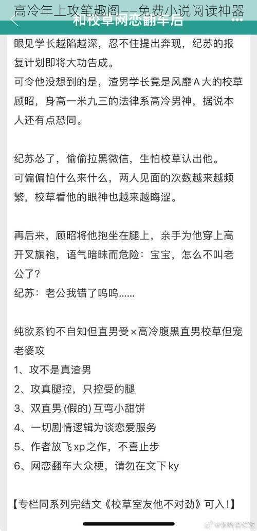 高冷年上攻笔趣阁——免费小说阅读神器