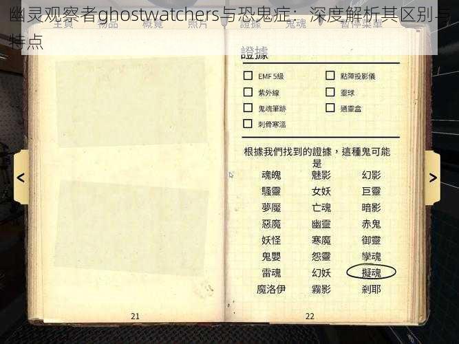 幽灵观察者ghostwatchers与恐鬼症:深度解析其区别与特点