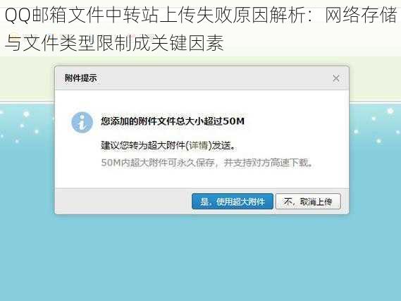 QQ邮箱文件中转站上传失败原因解析:网络存储与文件类型限制成关键因素