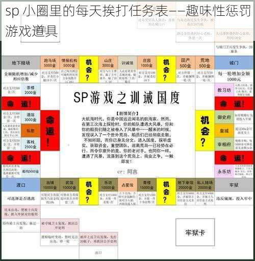 sp 小圈里的每天挨打任务表——趣味性惩罚游戏道具