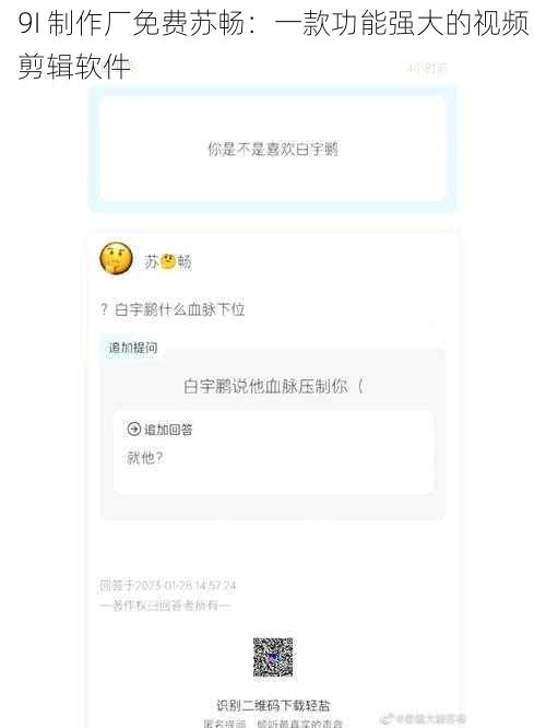 9I 制作厂免费苏畅:一款功能强大的视频剪辑软件