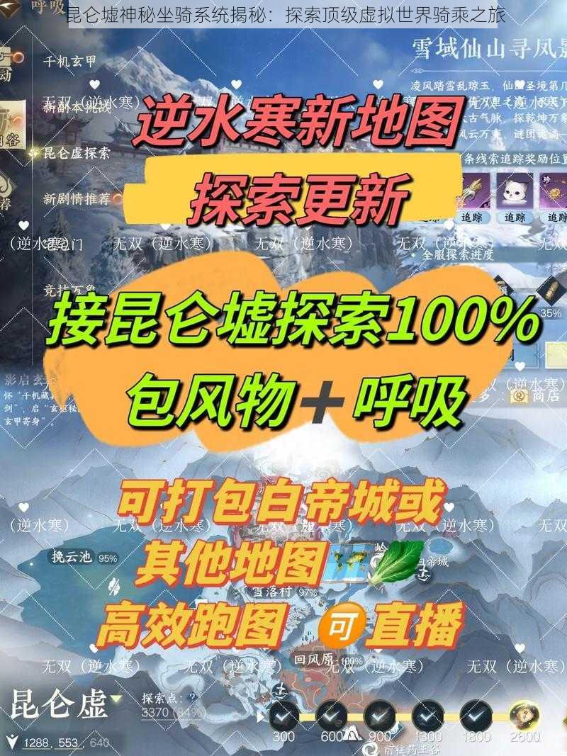 昆仑墟神秘坐骑系统揭秘:探索顶级虚拟世界骑乘之旅