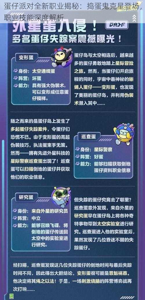 蛋仔派对全新职业揭秘:捣蛋鬼克星登场,职业技能深度解析